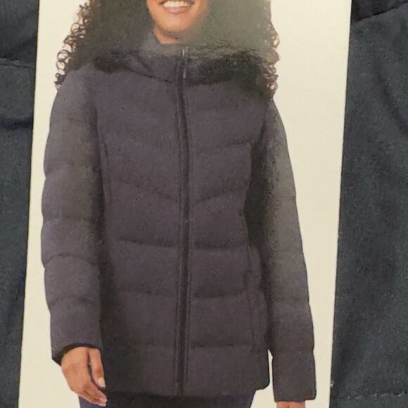 32 Degrees Womans Large Blue Winter Tech Puffer Jacket 1699330 Coat Rain Lrg L - Picture 14 of 15